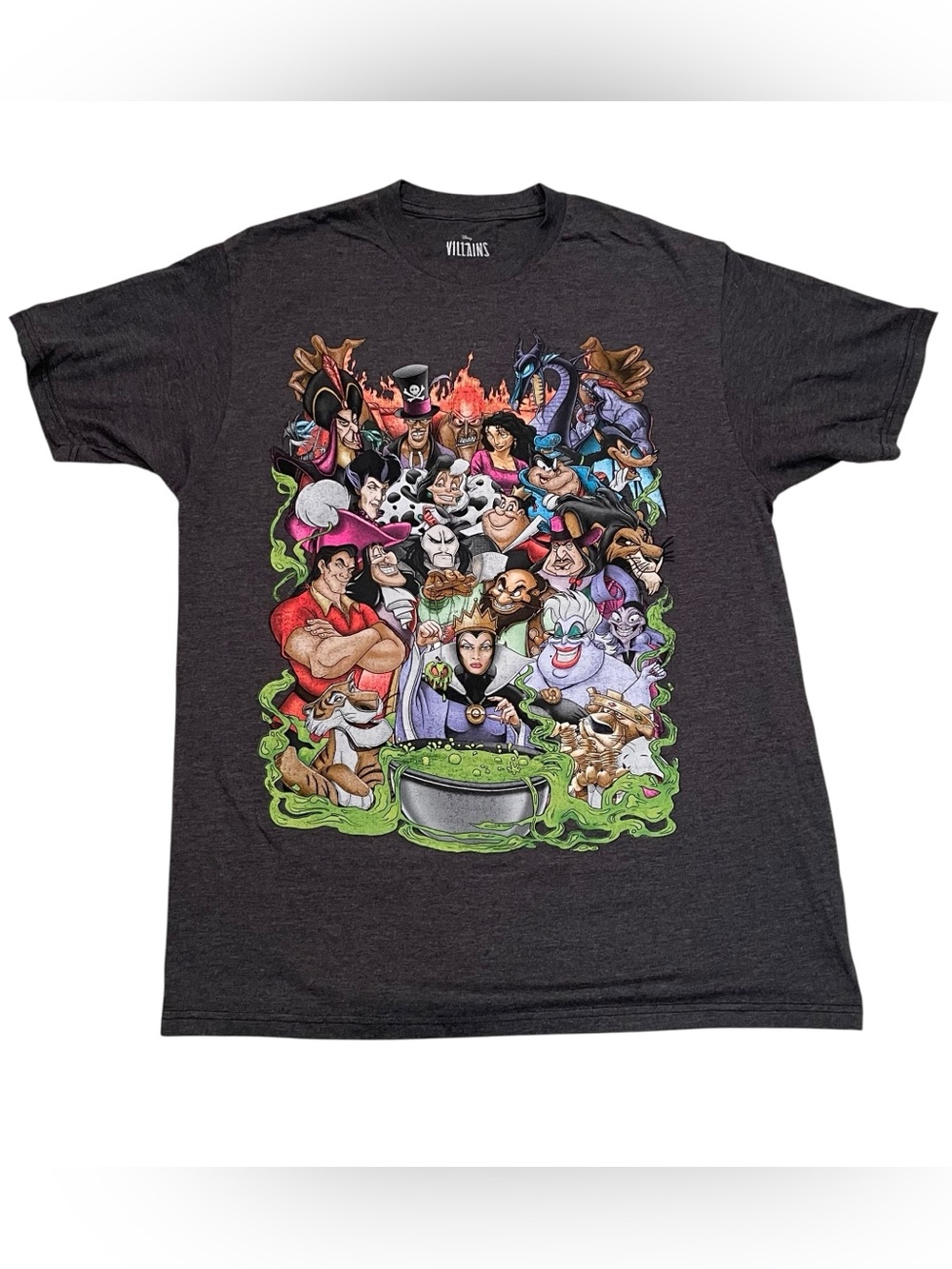 Disney Villians Dark Gray T-Shirt Size L